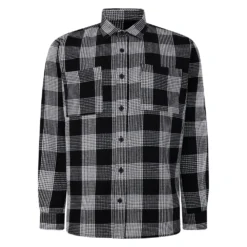 Bigdude Checked Waffle Shirt Black/White
