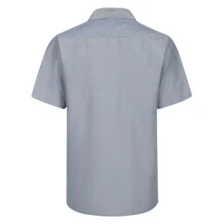 Bigdude Oxford Short Sleeve Shirt Charcoal -Big Dude Clothing Shop 02365441 us25ss23 07 2