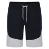 Bigdude Cut And Sew Loop Back Shorts Navy Grey Marl