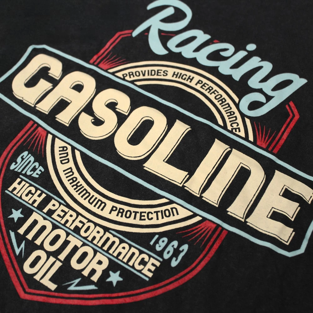 Bigdude Acid Wash Gasoline Print T-Shirt Washed Black 4 Bigdude Acid Wash Gasoline Print T-Shirt Washed Black - Image 4