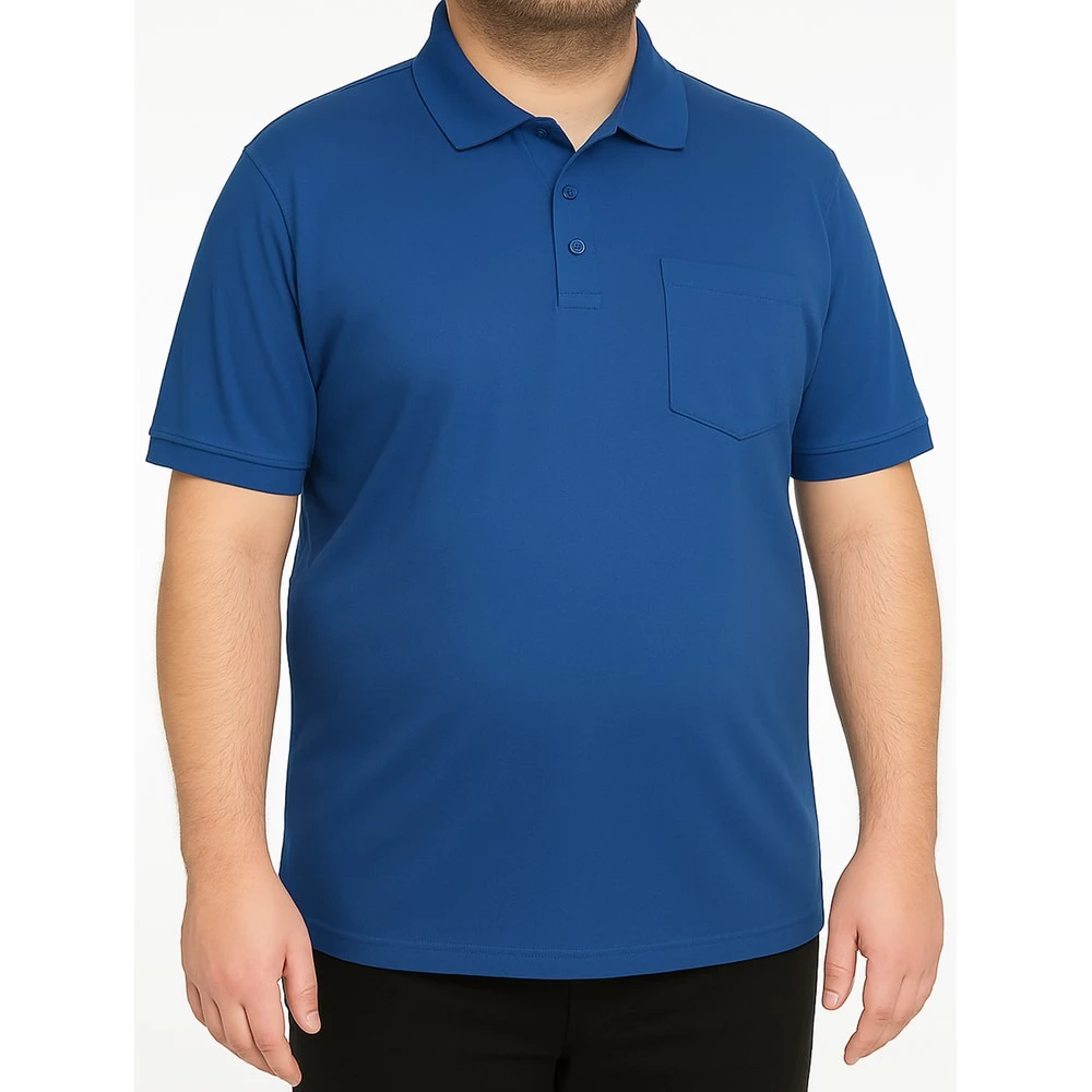 Bigdude Active Polo Shirt Deep Blue 3 Bigdude Active Polo Shirt Deep Blue - Image 3