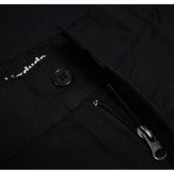 Bigdude Light Weight Elasticated Waist Cargo Shorts Black -Big Dude Clothing Shop 0505b96e img 7834