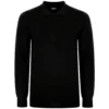 Bigdude Long Sleeve Polo Shirt Black