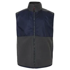 Bigdude Nylon Polar Fleece Gilet Navy/Charcoal