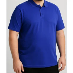 Bigdude Plain Polo Shirt Cobalt Blue -Big Dude Clothing Shop 06a01d90 life2 us103 51 cobaltblue