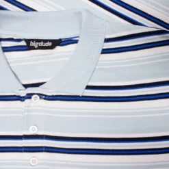 Bigdude Varsity Striped Pique Polo Light Blue -Big Dude Clothing Shop 0945eddd 5f30a1e5 img 1311