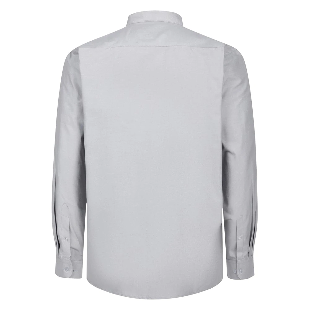 Bigdude Oxford Long Sleeve Shirt Grey 2 Bigdude Oxford Long Sleeve Shirt Grey - Image 2
