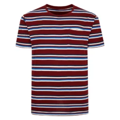 Bigdude Stripe T-Shirt Burgundy