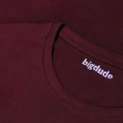 Bigdude Plain Crew Neck T-Shirt Burgundy -Big Dude Clothing Shop 0cca59f1 1