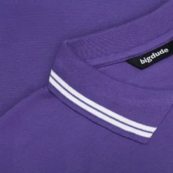 Bigdude Tipped Polo Shirt Purple 11 Bigdude Tipped Polo Shirt Purple -Big Dude Clothing Shop 0cfdb5a6 7173058b 1