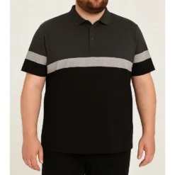 Bigdude Pique Colour Block Polo Shirt Charcoal Marl 5 Bigdude Pique Colour Block Polo Shirt Charcoal Marl -Big Dude Clothing Shop 0d358bc5 life1 bd24p24 54 charcoalmarl