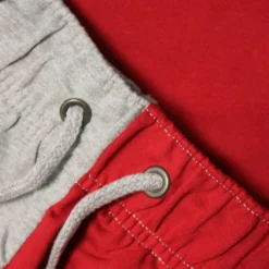 Bigdude Spliced Loopback Shorts Grey Marl/Red -Big Dude Clothing Shop 0d4abb45 closeup1 us25sh14 17 greymarl