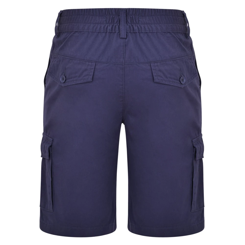 Bigdude Elasticated Waist Cargo Shorts Navy 3 Bigdude Elasticated Waist Cargo Shorts Navy - Image 3
