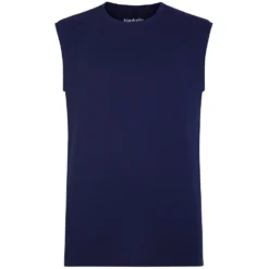 Bigdude Plain Sleeveless T-Shirt Navy