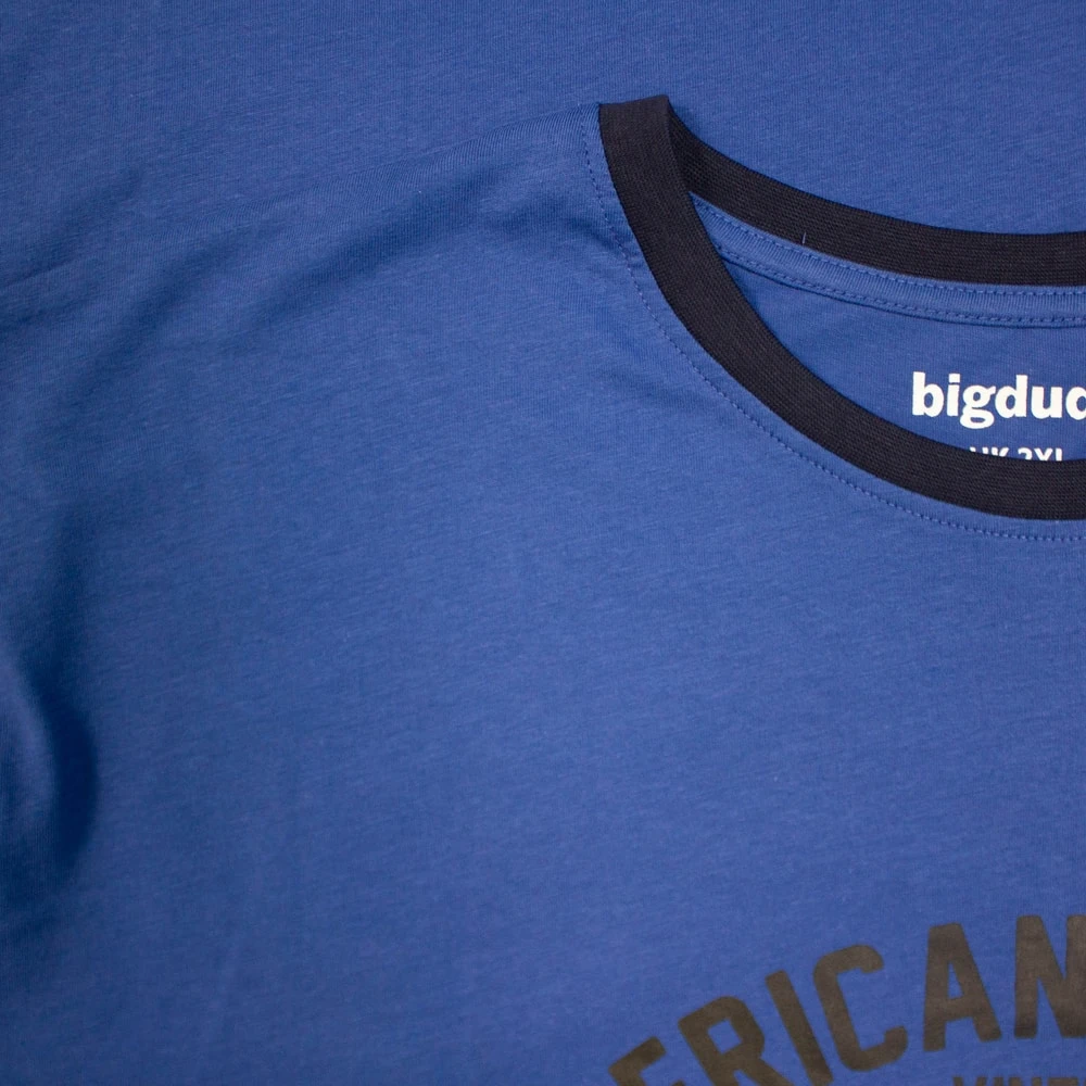 Bigdude American Airways Print T-Shirt Light Denim 3 Bigdude American Airways Print T-Shirt Light Denim - Image 3