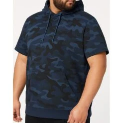 Bigdude Short Sleeve Camo Hoody Navy -Big Dude Clothing Shop 0edad5df life2 us23h13 02 navy