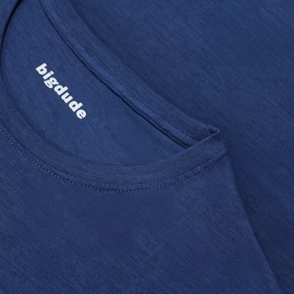 Bigdude Space Dye Bronx Print T-Shirt Indigo 3 Bigdude Space Dye Bronx Print T-Shirt Indigo - Image 3