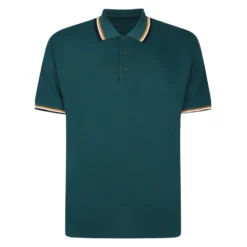Bigdude Polo With Contrast Tipping Teal