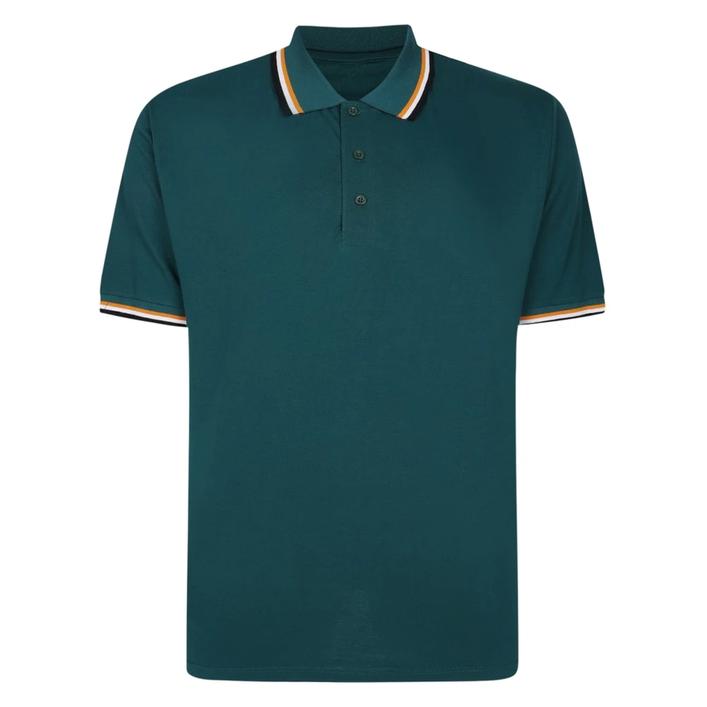 Bigdude Polo With Contrast Tipping Teal 1 Bigdude Polo With Contrast Tipping Teal