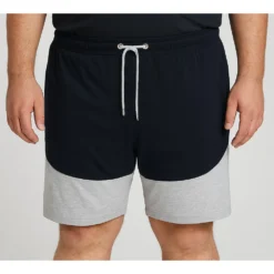 Bigdude Cut And Sew Loop Back Shorts Navy Grey Marl -Big Dude Clothing Shop 1163f286 life1 bd25sh32 02 navygreymarl
