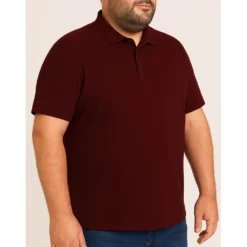 Bigdude Plain Polo Shirt Burgundy -Big Dude Clothing Shop 11698cf6 1d879c0b life2 bd103 10 burgundy