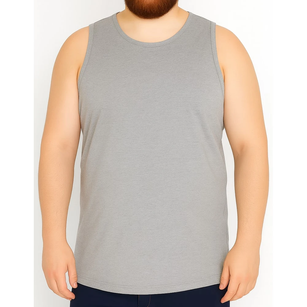 Bigdude Plain Vest Grey 3 Bigdude Plain Vest Grey - Image 3