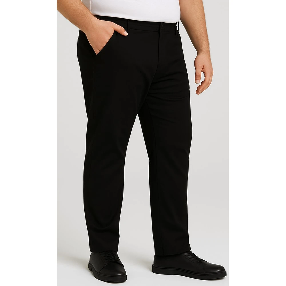 Bigdude Stretch Chino Trousers Black 8 Bigdude Stretch Chino Trousers Black - Image 8