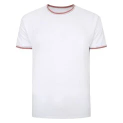 Bigdude Contrast Tipped T-Shirt White