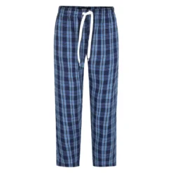 Bigdude Woven Checked PJ Set Long Navy/Blue -Big Dude Clothing Shop 174a0d59 bd24pj14 02 bottoms 1