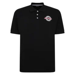 Bigdude LA Embroidered Polo Shirt Black