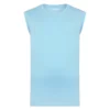 Bigdude Plain Sleeveless T-Shirt Sky Blue