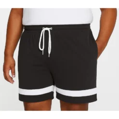 Bigdude Contrast Stripe Loopback Shorts Charcoal -Big Dude Clothing Shop 18dd5b89 life1 bd25sh30 07 charcoal