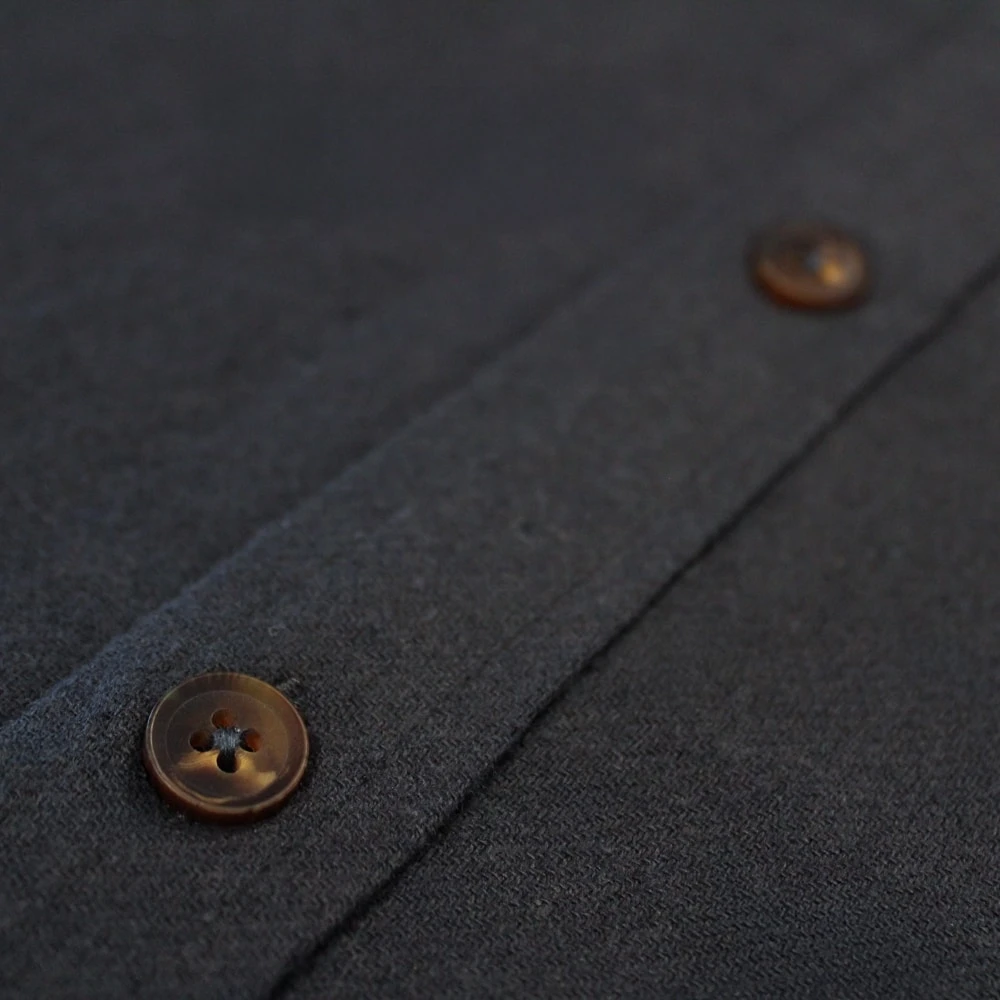 Bigdude Plain Flannel Long Sleeve Shirt Charcoal 3 Bigdude Plain Flannel Long Sleeve Shirt Charcoal - Image 3