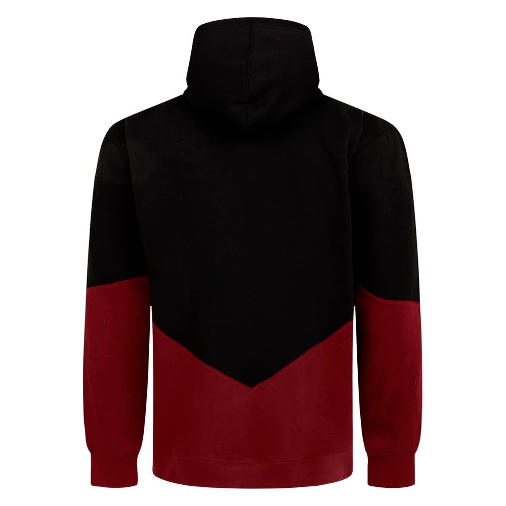 Bigdude Block Panel Hoody Black/Burgundy 2 Bigdude Block Panel Hoody Black/Burgundy - Image 2