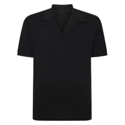 Bigdude Relaxed Collar Polo Shirt Black