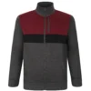 Bigdude Full Zip Colour Block Jacket Charcoal
