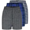Bigdude 3 Pack Woven Boxer Shorts Navy