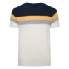 Bigdude Striped Colour Block T-Shirt Navy