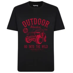 Bigdude Outdoor Adventure Print T-Shirt Black