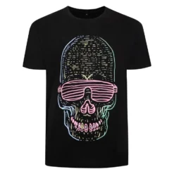 Bigdude Skull Print T-Shirt Black