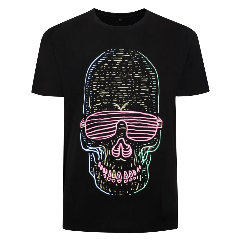 Bigdude Skull Print T-Shirt Black 1 Bigdude Skull Print T-Shirt Black