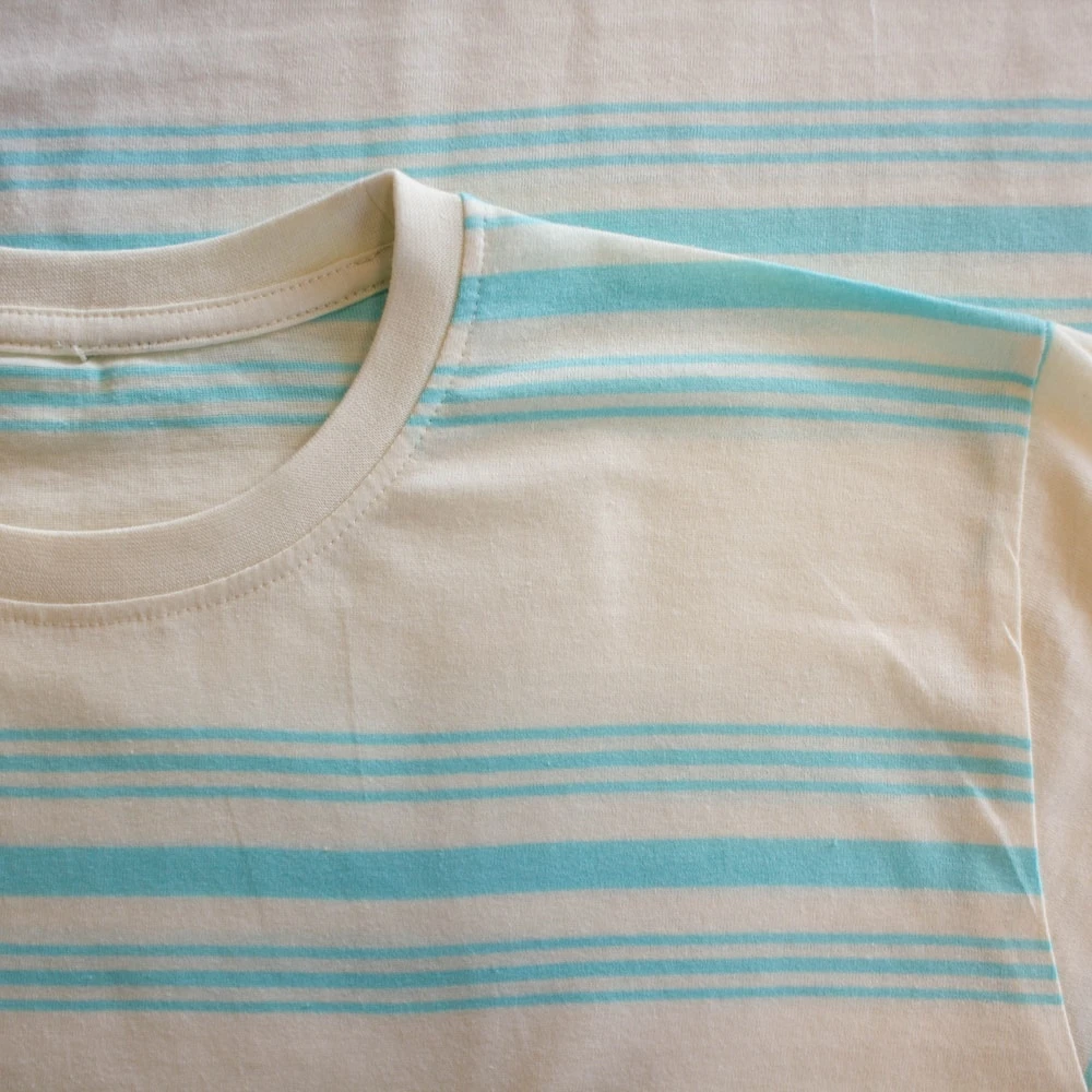 Bigdude Pure Cotton Striped T-Shirt Cream 3 Bigdude Pure Cotton Striped T-Shirt Cream - Image 3