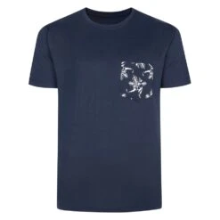 Bigdude Pocket Print T-Shirt Navy