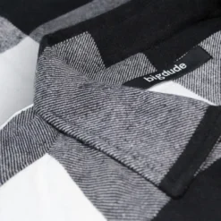 Bigdude Checked Flannel Long Sleeve Shirt Black/White -Big Dude Clothing Shop 2319a6fb 72946dd7 1