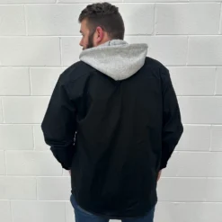 Bigdude Overshirt With Hood Black -Big Dude Clothing Shop 23b6cd6a model2 us24ls09 01 black