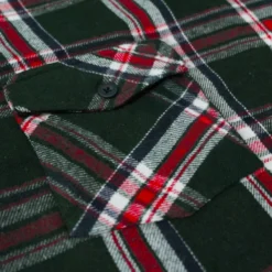 Bigdude Hooded Flannel Checked Shirt Green/Red -Big Dude Clothing Shop 24d0dbd3 02495728 3