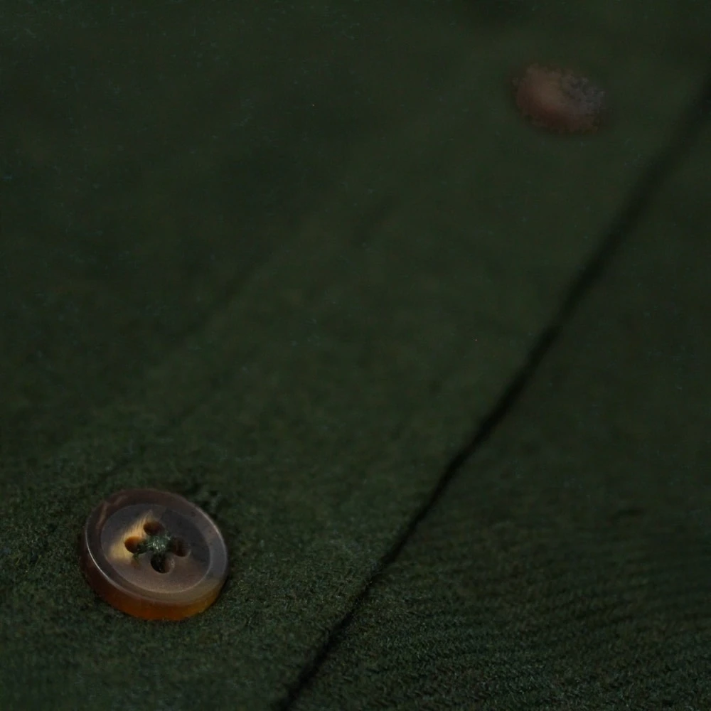 Bigdude Plain Flannel Long Sleeve Shirt Dark Olive 3 Bigdude Plain Flannel Long Sleeve Shirt Dark Olive - Image 3