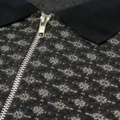 Bigdude AOP Geometric Zipped Polo Charcoal 10 Bigdude AOP Geometric Zipped Polo Charcoal -Big Dude Clothing Shop 25781b3d closeup3us24p37 07 charcoal