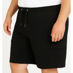Bigdude Cargo Loopback Shorts Black -Big Dude Clothing Shop 27e186e3 life2 us25sh12 01 black