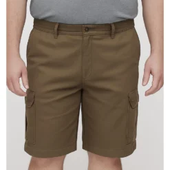 Bigdude Elasticated Waist Cargo Shorts Khaki -Big Dude Clothing Shop 29863d61 life1 us19sh02 35 khaki